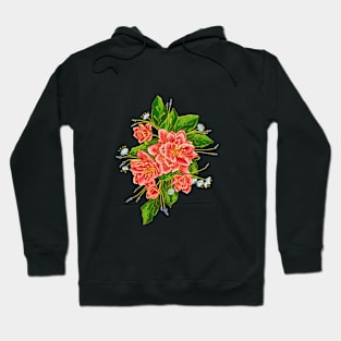 Bouquet with red flowers Hoodie